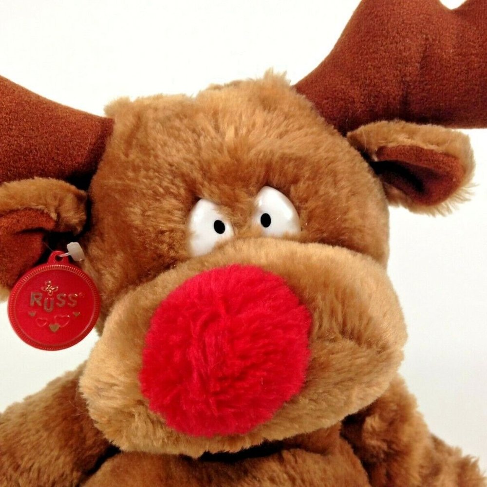 Russ Radar Plush Reindeer Holiday Toy 16in. - Picture 2 of 8